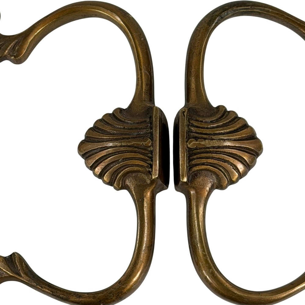 Vintage Brass Shell Hardware Legs Set‎ 70s 60s Hollywood Regency Victorian Style